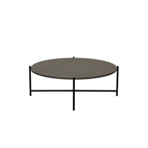 HANDVRK Furniture Round Coffee Table 90 Black Frame