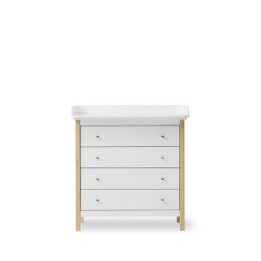 Oliver Furniture Puslekommode, 4 skuffer m. pusleplade