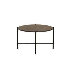 HANDVRK Furniture Round Coffee Table 60 Black Frame