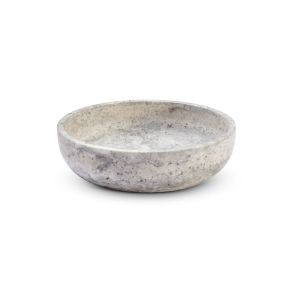 Wabi Sabi Hyben Travertin Silver Skål