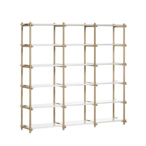 HAY Woody Shelving Untreated Oak Frame Unit High