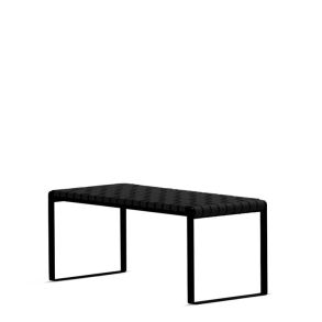 Bent Hansen Plaited Sort Læder Bænk