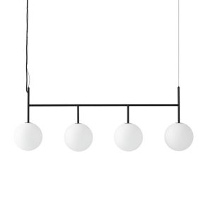 Audo TR Bulb Pendant Rail - Black/Mat Opal