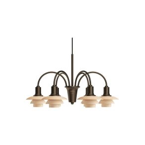 PH 1/1 Chandelier Centenary Edition Aged Brass/Dusty Terracotta 6-ARMED