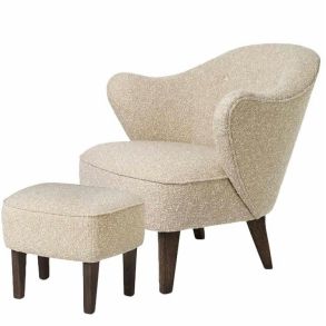 Audo Ingeborg Lnestol og Puf