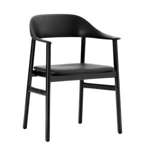 Normann Copenhagen Herit Armchair Upholstery Black Oak Spisebordsstol