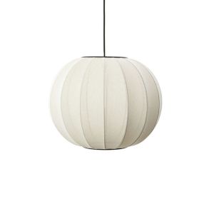 Made By Hand Knit-White Round Pendant