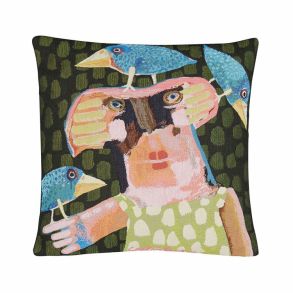 Poulin Design Leif Sylvester Kudde - Damer Med Torpedfglar