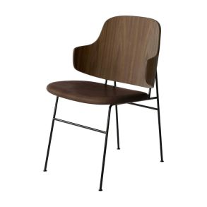 Audo The Penguin Dining Chair Leather Spisebordsstol - Walnut