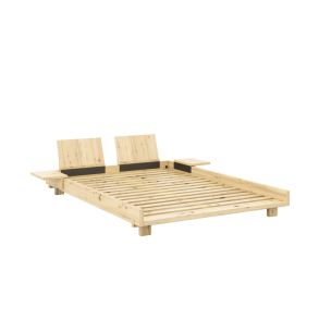 Karup Design Social Bed (inkl. 2 ryggsttte & 2 sidebord) - Clear Lacquered 101
