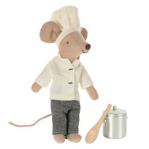 Maileg Chef Mouse m. Suppe Pot & Skje