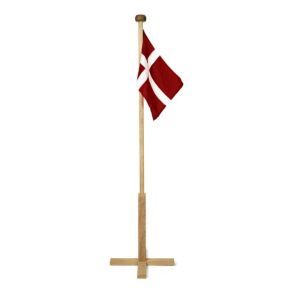 Langkilde & Son Luxury Oak Flagpole with Dark Red Anniversary Flag