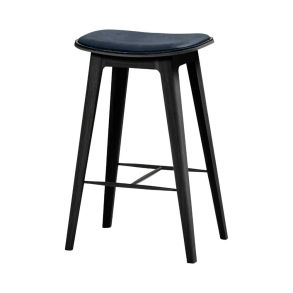 SACKit Nordic Bar Stool Black Stained Oak with Stitches (Low)