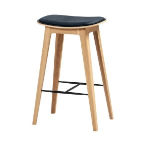 SACKit Nordic Bar Stool Oak with Stitches (Low)