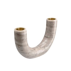 Uyuni Lighting Marble Double Candleholder Taper