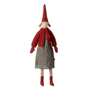 Maileg 2026 Tomte Strl. 4 Flicka - Randig Stickad Cardigan