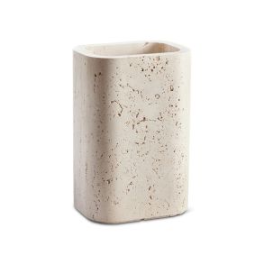 Wabi Sabi Reed Travertine Vas