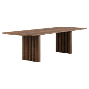 dk3 Plush Table Rectangular Dining Table - Walnut Oil