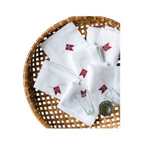 Langkilde & S�n Napkins With Norwegian Flag 6 pcs.
