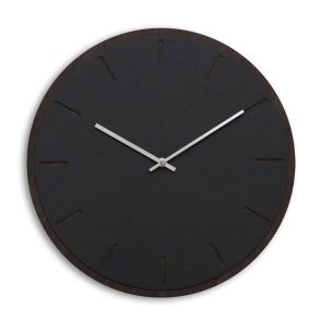 Hemverk Wall Clock Black Dark Oak