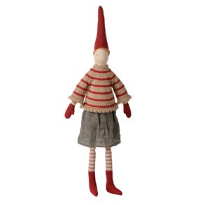 Maileg 2026 Tomte Strl. 3 Flicka - Randig Stickad Tr�ja