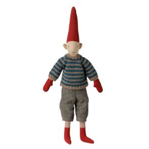 Maileg 2026 Tomte Strl. 2 Pojke - Randig Stickad Tr�ja