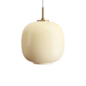 Louis Poulsen VL 45 Radiohuspendel - Pale Yellow & Brass