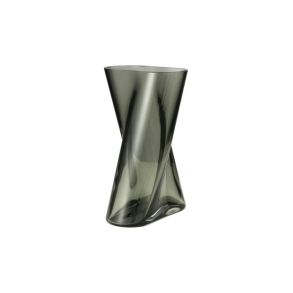 Georg Jensen Lituus Vase Smokey Glass