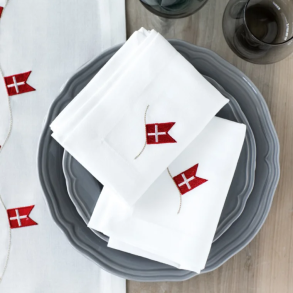 Langkilde & Son Birthday napkin with Dannebrog