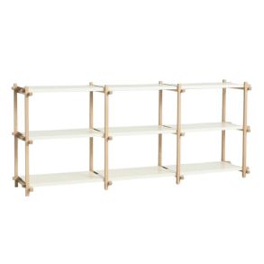 HAY Woody Shelving Soaped Oak Frame Unit Low