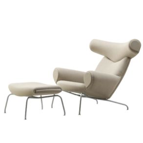 Fredericia Furniture Wegner Ox Chair & Ottoman Armchair