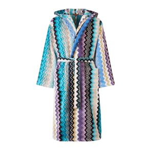 Missoni Giacomo Hooded Bathrobe - Turquoise Multicolor 170