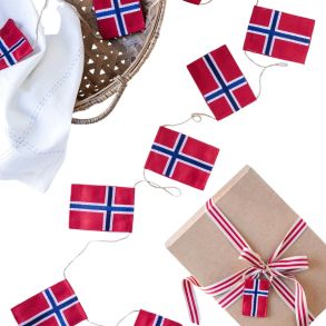Langkilde & S�n Large Flag Garland With 10 Norwegian Flags