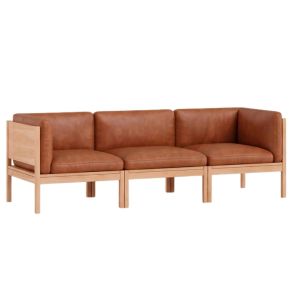 Moebe 3 Seater Sofa w. Sides Oak