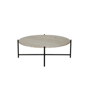 HANDVRK Furniture Round Coffee Table 90 Stainless Steel Frame
