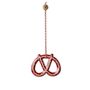 Maileg Kringle Med Stribe Metalophæng 