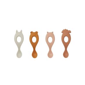 LIEWOOD Living Mealtime Liva Silicone Spoon 4-Pack