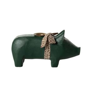 Maileg Lysestake Gris Medium - Dark Green