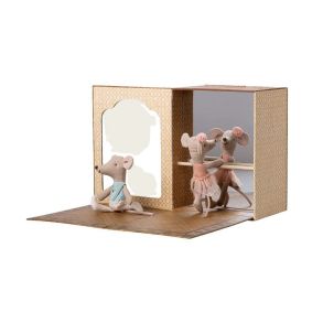 Maileg Ballet Mus I Dansestudie - Lillesøster & Lillebror
