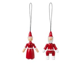 Kay Bojesen Santa & Mrs. Claus Ornaments