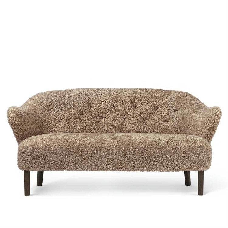 Audo Ingeborg Sofa Smoked Oak Sheepskin Sahara