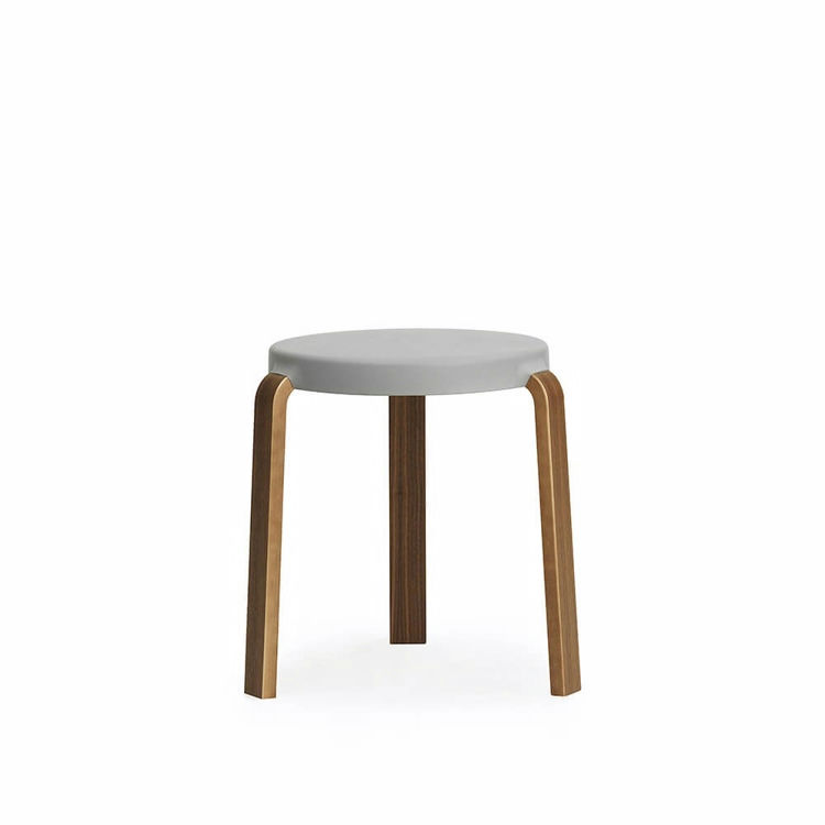 Normann Copenhagen Tap Skammel Lacquered Walnut Veneer Grey