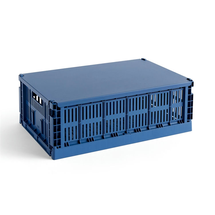 Hay Colour Crate Lid Large Dark Blue