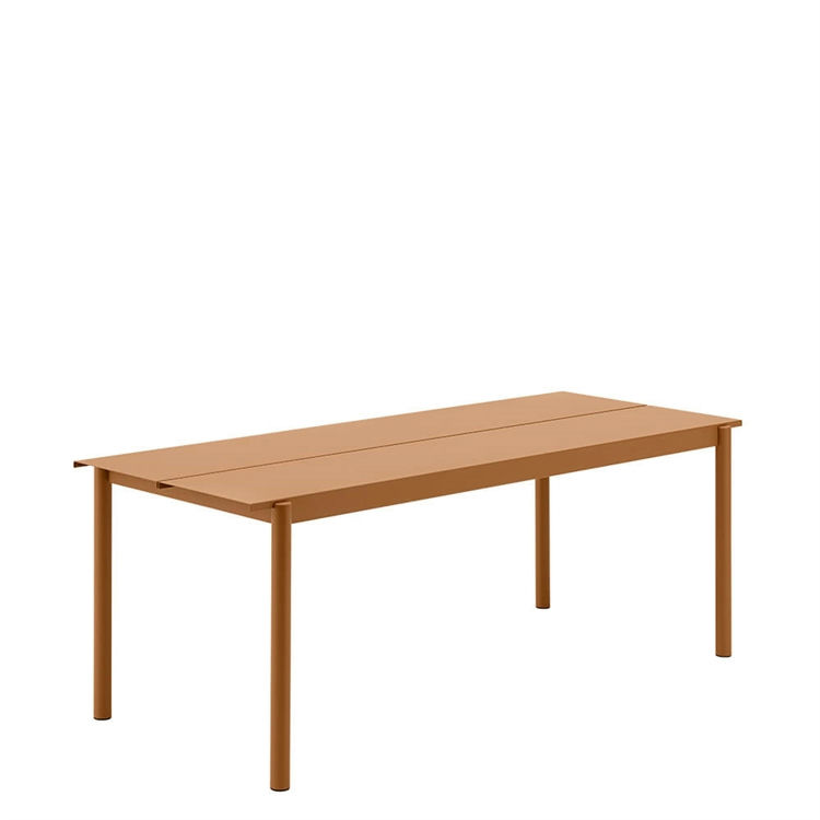 Muuto Havebord Linear Steel Burnt Orange 200x75 cm