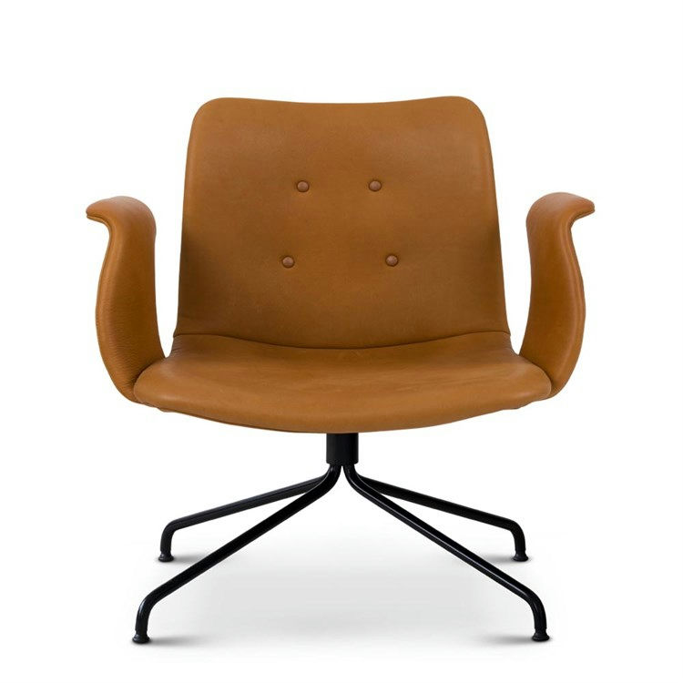 Bent Hansen Primum Lounge Stol M/Armlæn Sort/Cognac Zenso 2