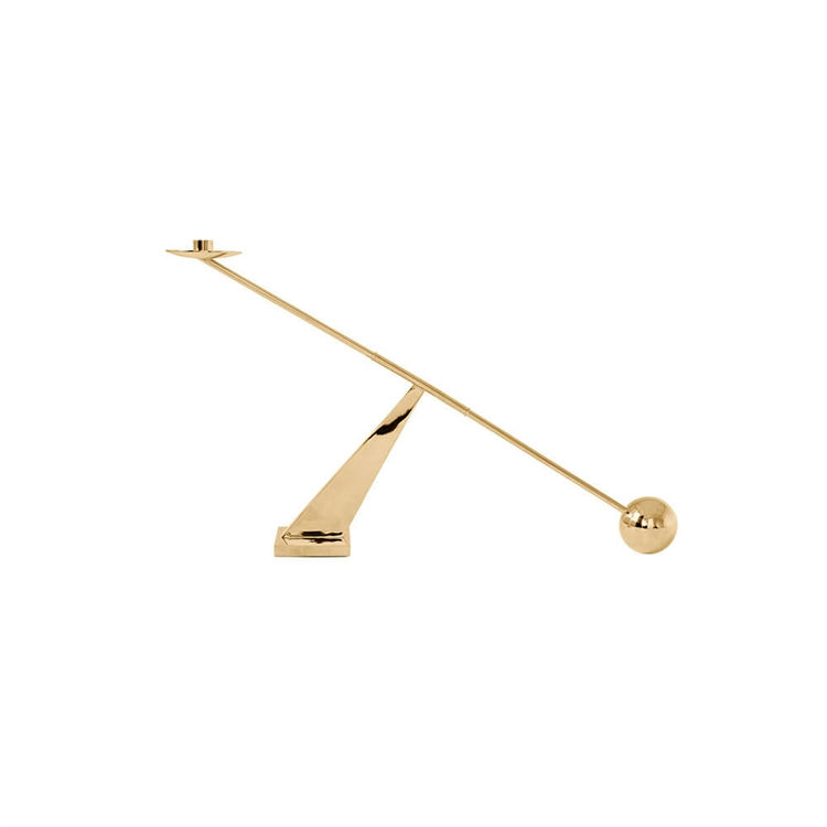 Audo Interconnect lysestage Large - Polished Brass