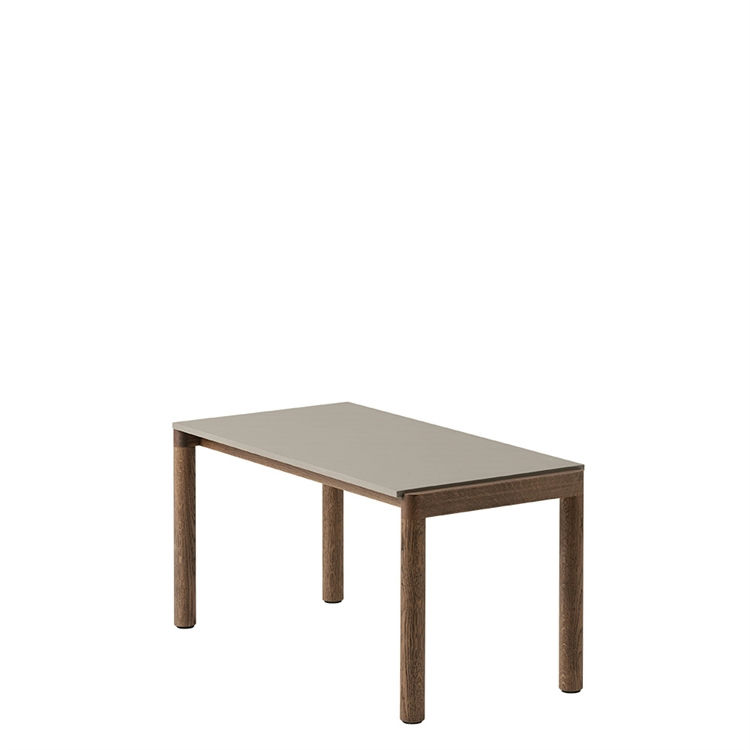 Muuto Couple Coffee Table 40X84 I Plain - Lyseblå/Eg Taupe/Dark Oiled Oak