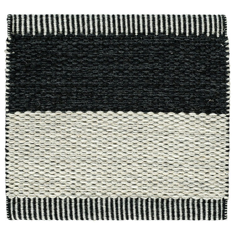 Kasthall Wide Stripe Icon Tæppe - Midnight Black 554 195x300