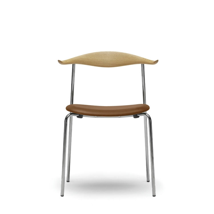 Carl Hansen & Søn CH88P Spisebordsstol Læder Olieret Eg/Cognac (Thor 307) Stainless Steel