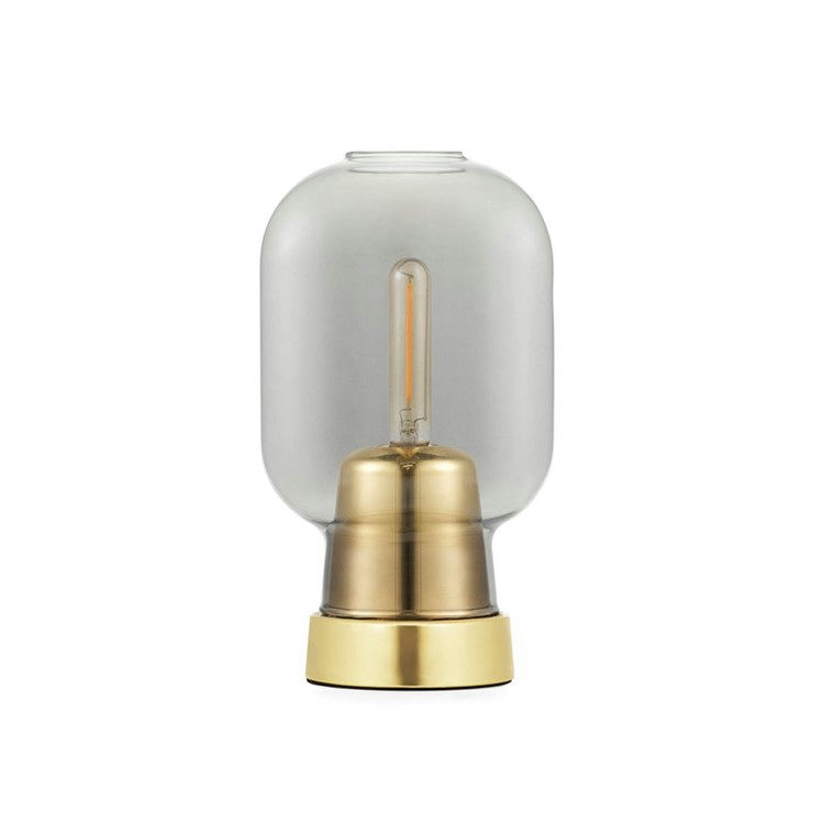 Normann Copenhagen Amp Bordlampe Smoke/Brass